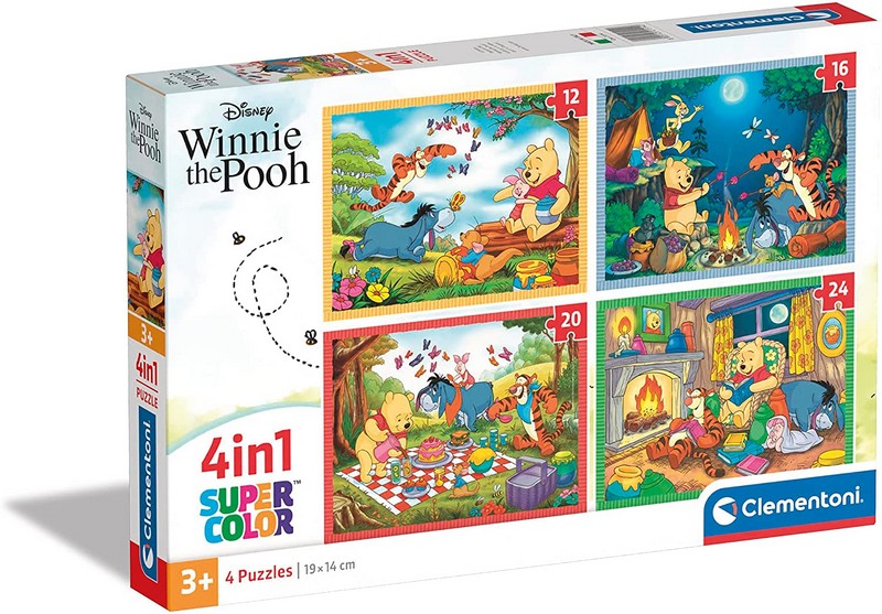 Clementoni Puzzle 4 az 1-ben Supercolor - Micimackó 2023