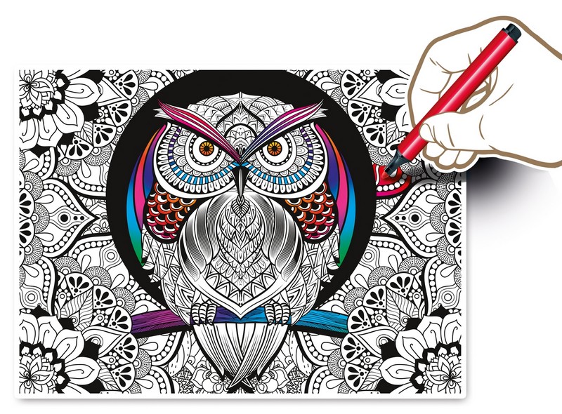Clementoni Puzzle 500 db-os Color Therapy 3D - Bagoly