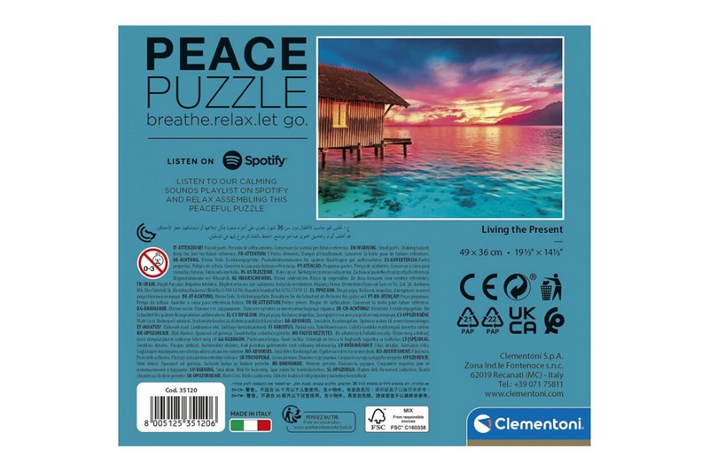 Clementoni Puzzle 500 db-os  Peace puzzle - Csodás naplemente a tengeren