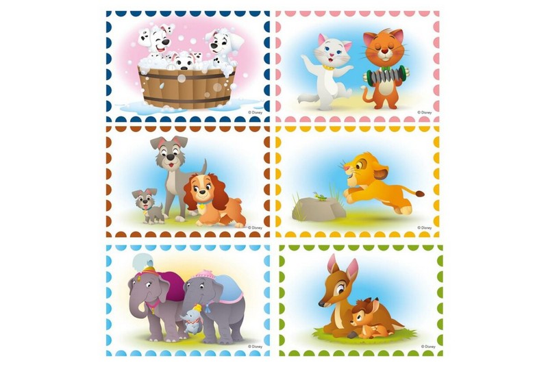 Clementoni Puzzle 6 db-os Play for future mesekocka kirakó - Disney állatok