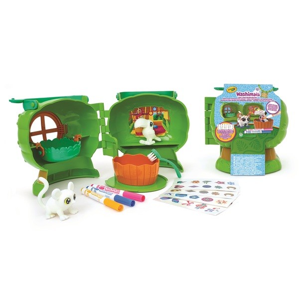 Crayola Washimals Kimosható állatkák - Faház A Szafarin Játékszett