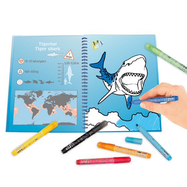 Dino World Cápa kifestő filctollakkal