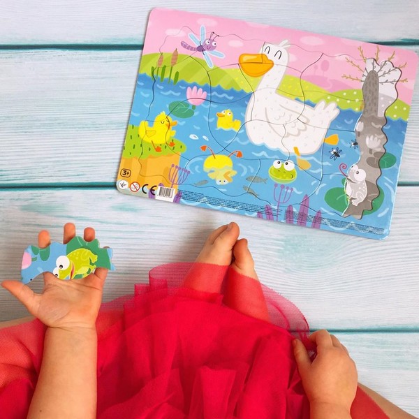 Dodo Keretes Puzzle háttérrel 21 db - Kacsák
