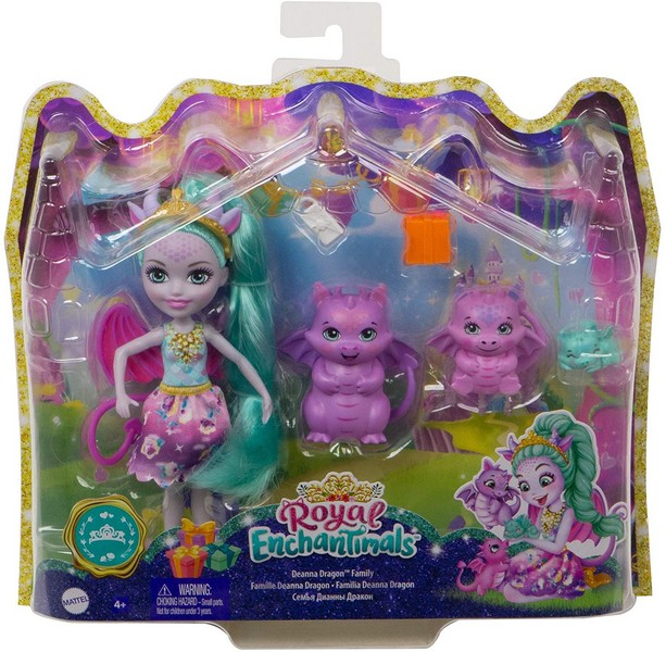 Enchantimals Babák Állatka Családdal Deanna Dragon