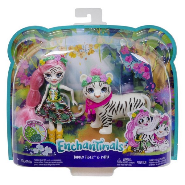 Enchantimals babák nagy állatkákkal - Fehér tigris