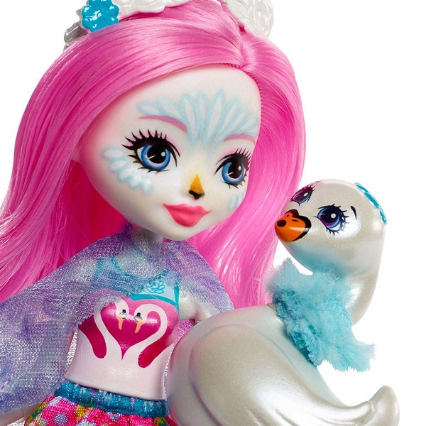 Enchantimals válogatás baba állatkával Saffi Swan