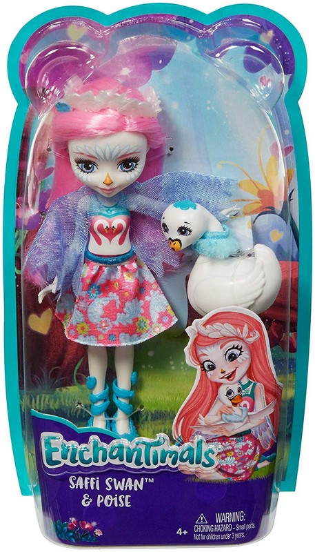 Enchantimals válogatás baba állatkával Saffi Swan
