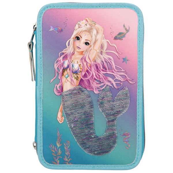 Fantasy Model 3 emeletes Töltött tolltartó flitteres MERMAID