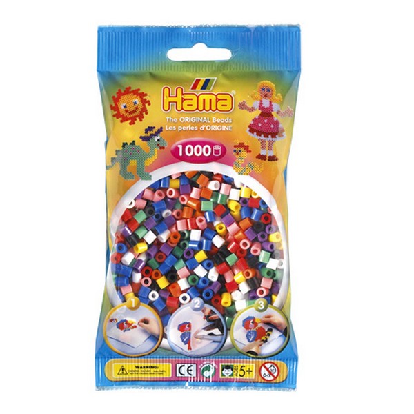 Hama Klasszikus vegyes vasalható gyöngy szett 1000 db-os Midi