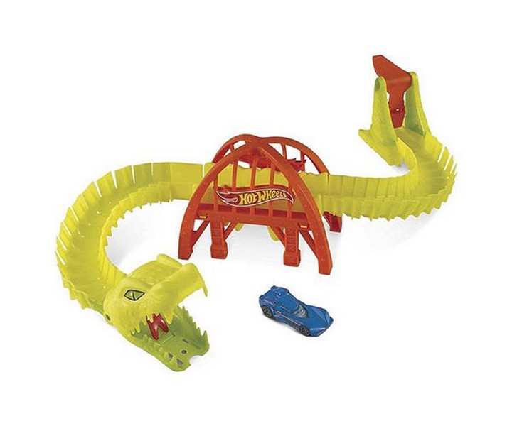 Hot Wheels City Közepes Pálya - Toxic Viper Bridge Attack Pálya Kisautóval