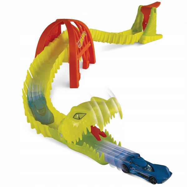Hot Wheels City Közepes Pálya - Toxic Viper Bridge Attack Pálya Kisautóval