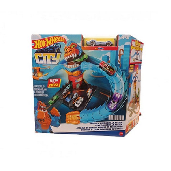 Hot Wheels City Közepes Pálya - Wreck &amp; Ride Gorilla Attack