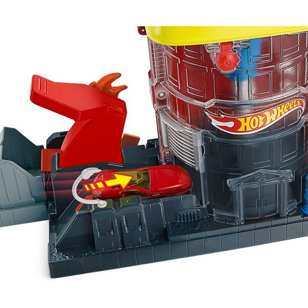 Hot Wheels City Szuperugratós játékszett Tűzoltóság