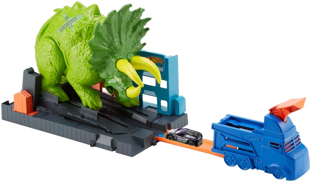 Hot Wheels City Triceratops zúzó pályaszett
