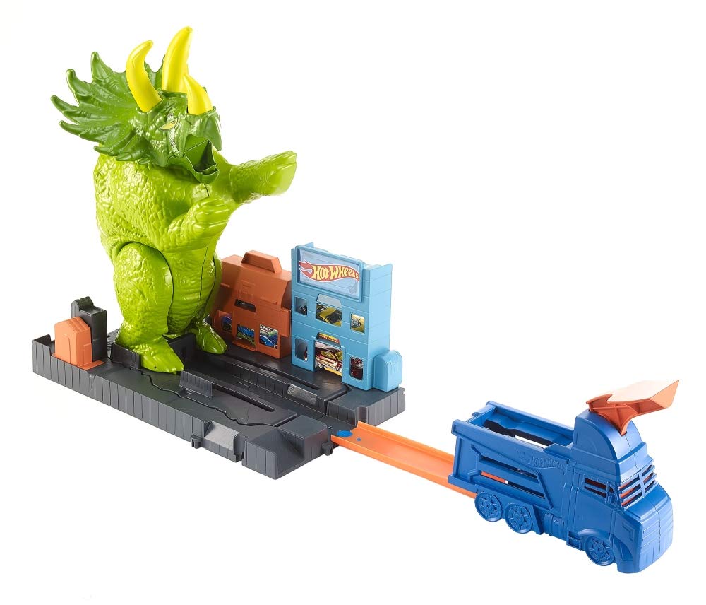 Hot Wheels City Triceratops zúzó pályaszett