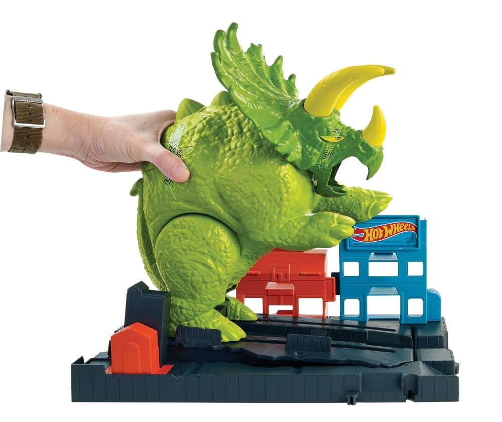 Hot Wheels City Triceratops zúzó pályaszett
