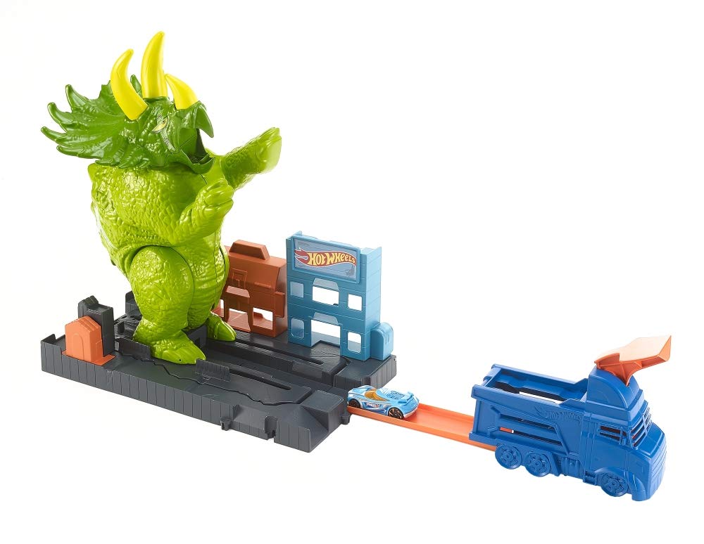 Hot Wheels City Triceratops zúzó pályaszett
