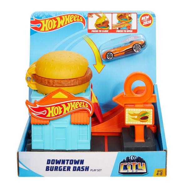 Hot Wheels Downtown Burger Dash készlet