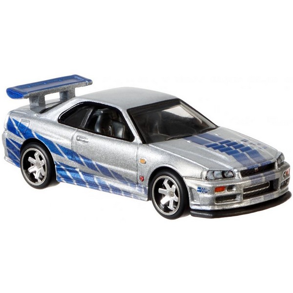 Hot Wheels Fast &amp; Furious autó Skyline GTR R34