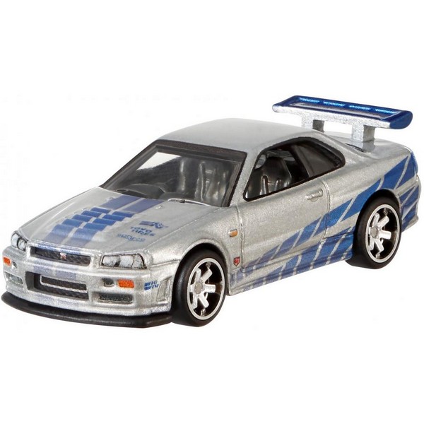 Hot Wheels Fast &amp; Furious autó Skyline GTR R34