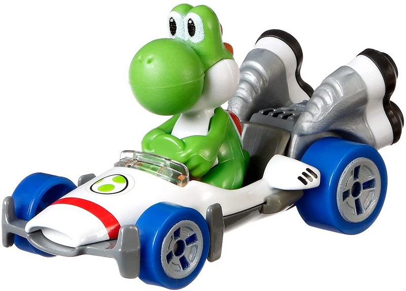 Hot Wheels Mario Kart karakter autó Yoshi