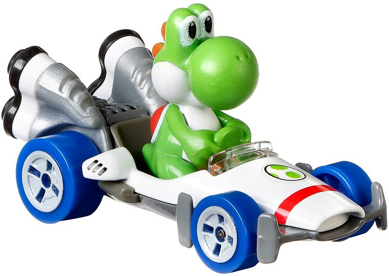 Hot Wheels Mario Kart karakter autó Yoshi