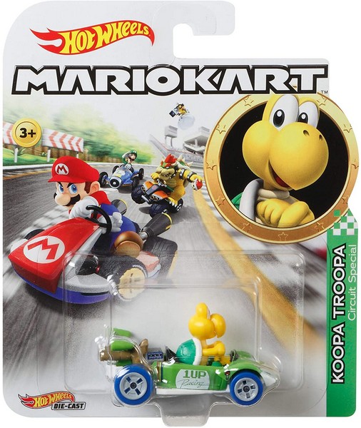 Hot Wheels Mario Kart karakter autó Koopa Troopa