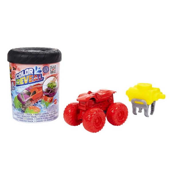 Hot Wheels Monster Trucks Color Reveal autó sárkészítővel