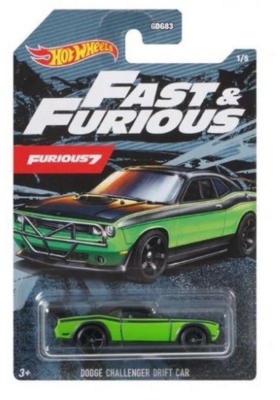 Hot Wheels Tematikus Kisautó Dodge Challenger Drift car