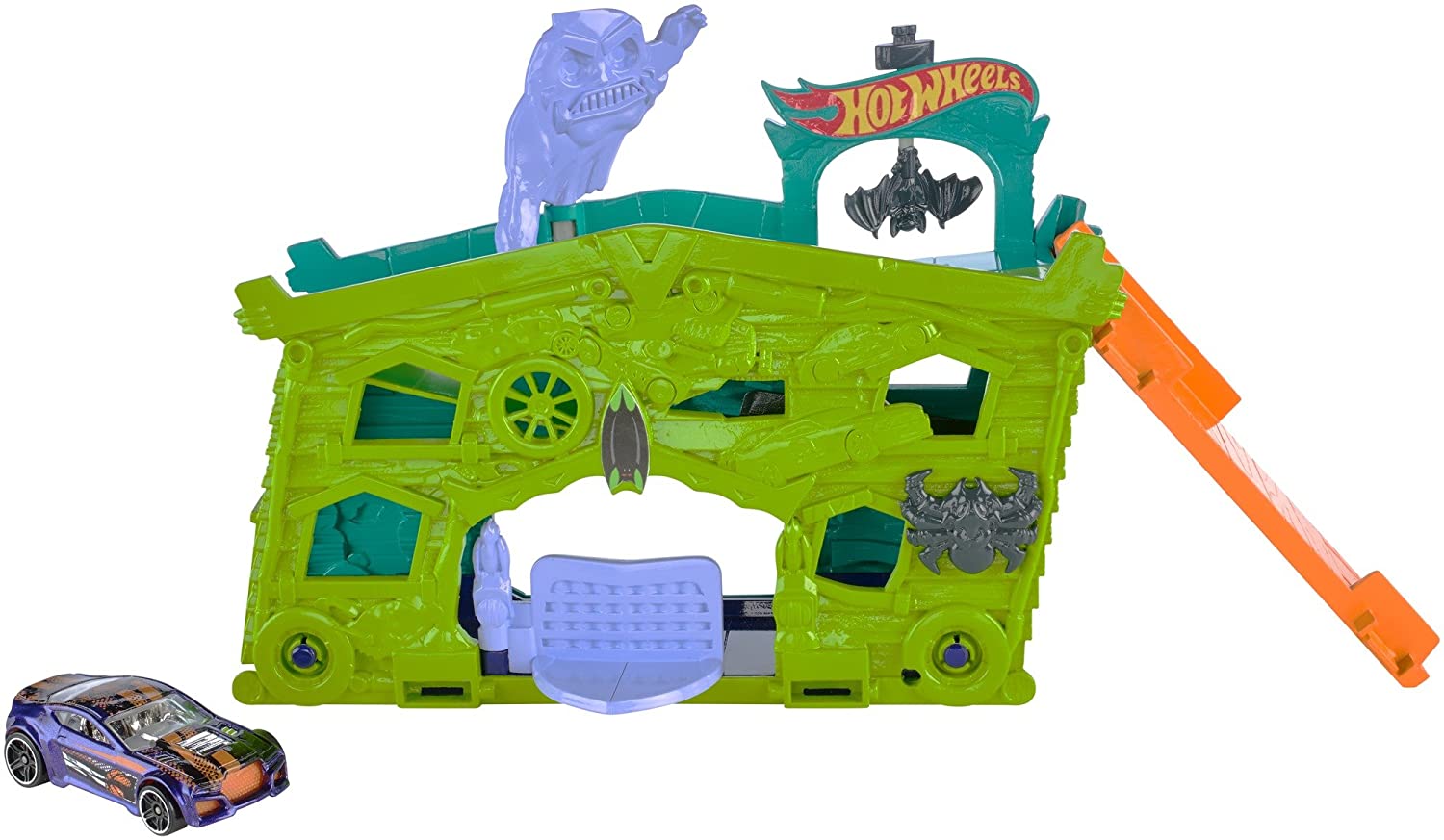 Hot Wheels szétnyitható pályaszett Ghost Garage