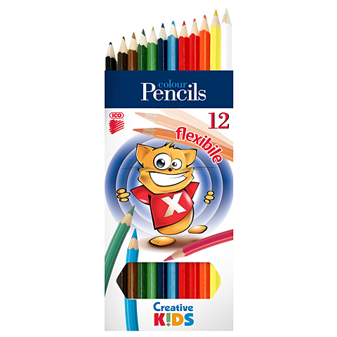 ICO Creative Kids Hajlítható Színes Ceruza 12 db