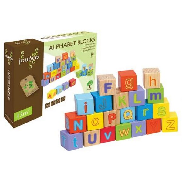 Jouéco ABC Fa építőkockák 30 db