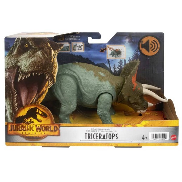 Jurassic World 3 Támadó Dínó Hanggal Triceratops (HDX40)
