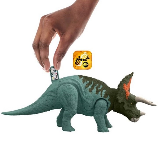 Jurassic World 3 Támadó Dínó Hanggal Triceratops (HDX40)