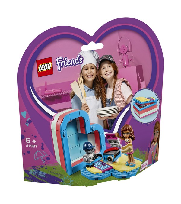LEGO Friends 41387 Olivia nyári szív alakú doboza