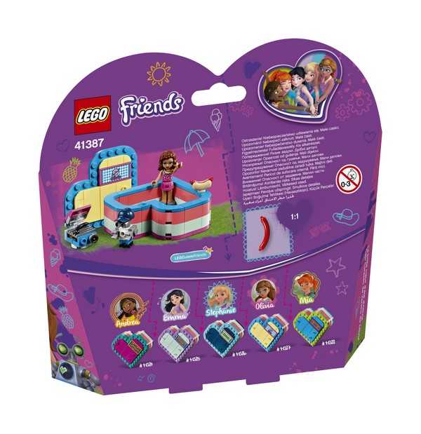 LEGO Friends 41387 Olivia nyári szív alakú doboza
