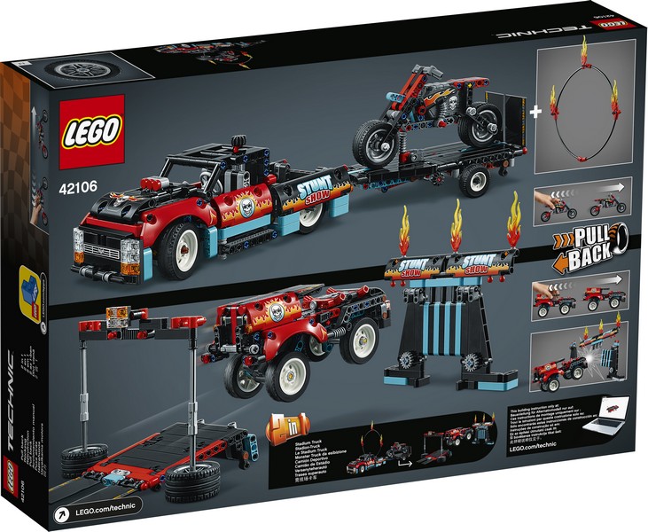 LEGO Technic 42106 Kaszkadőr teherautó és motor