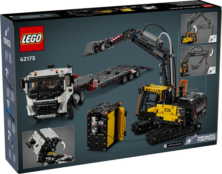 LEGO Technic 42175 Volvo Fmx Teherautó És Ec230 Elektromos Markoló