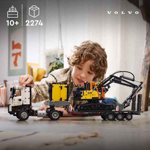 LEGO Technic 42175 Volvo Fmx Teherautó És Ec230 Elektromos Markoló