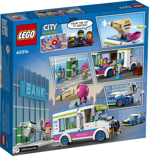 LEGO City 60314 Fagylaltos kocsi rendőrségi üldözés
