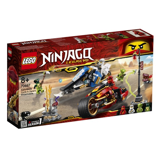 LEGO Ninjago 70667 Kai Pengés Motorja és Zane motoros szánja