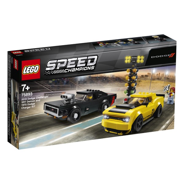 LEGO Speed Champions 75893 2018 Dodge Challenger SRT Demon és 1970 Dodge Charger R/T