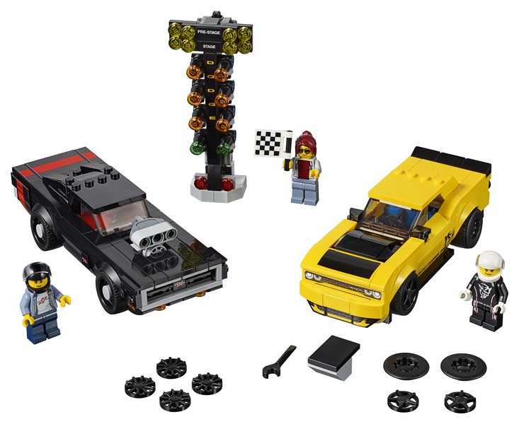 LEGO Speed Champions 75893 2018 Dodge Challenger SRT Demon és 1970 Dodge Charger R/T