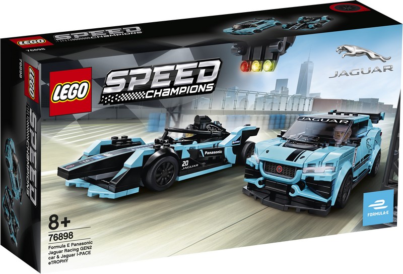 LEGO Speed Champions 76898 Formula E Panasonic Jaguar Racing GEN2 car &amp; Jaguar I-PACE eTROPHY