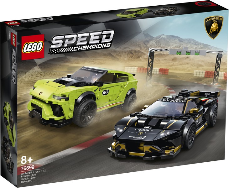 LEGO Speed Champions 76899 Lamborghini Urus ST-X &amp; Lamborghini Huracán Super Trofeo EVO