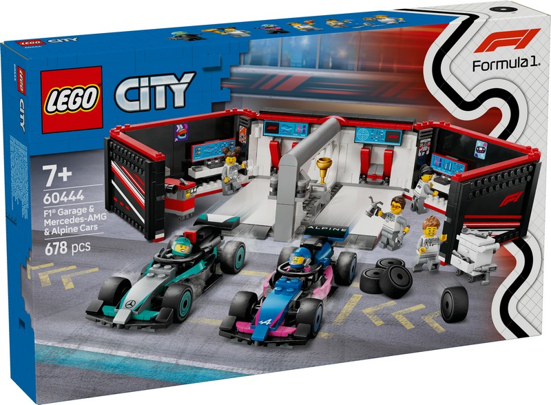 LEGO City 60444 F1-Es Garázs, Mercedes-Amg És Alpine Autók