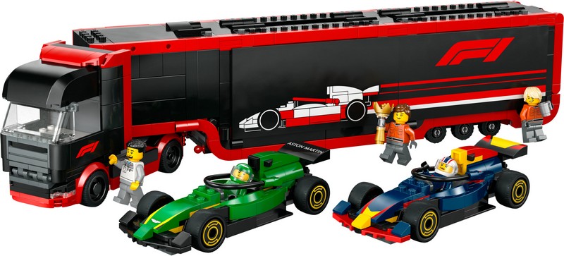 LEGO City 60445 F1-Es Kamion, RB20 És AMR24 F1-es Autókkal