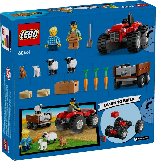 LEGO City 60461 Piros Traktor, Utánfutó És Juhok