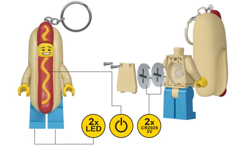 LEGO Classic Hot-Dog fiú világító kulcstartó