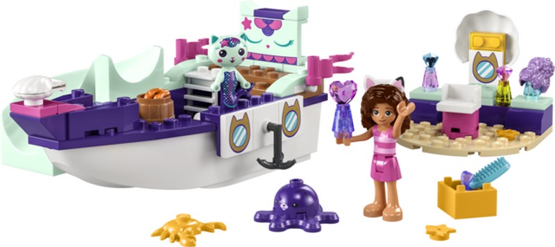 LEGO Gabby's Dollhouse 10786 Gabi és Szirénke hajója és szépségszalonja